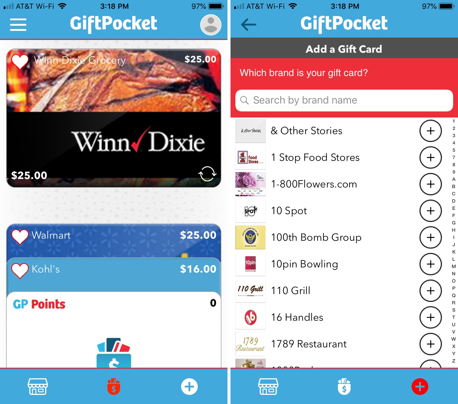 gift card app GiftPocket on iPhone