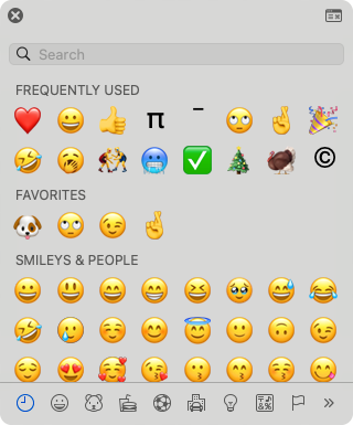Condensed emoji keyboard