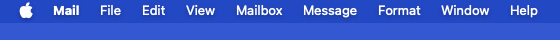Menu bar options for Mail on Mac