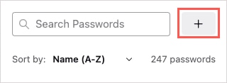 Plus sign to add a password in Firefox